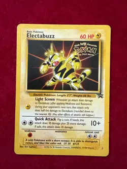 Pokemon TCG 1999 Electabuzz #2, Kids WB Presents The First Movie Promo (LP/MP) - Image 1