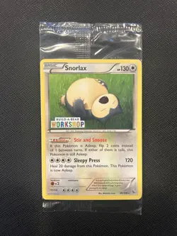 Pokemon Card Snorlax 80/106 Build A Bear Workshop Stamped 2014 Sealed Promo Rare - Image 1