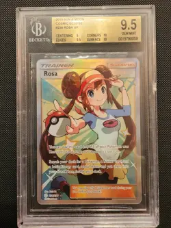 2019 Pokemon Sun & Moon Cosmic Eclipse #236 ROSA Beckett Gem Mint 9.5 - Image 1