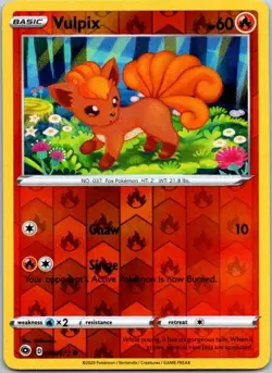 Vulpix Common Champion's Path 06/73 LP Reverse Holo Pokemon Card - Image 1