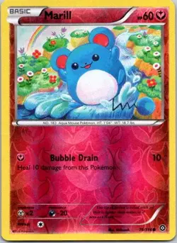 Marill Common XY - Steam Siege 76/114 LP Reverse Holofoil Pokemon Card - Image 1