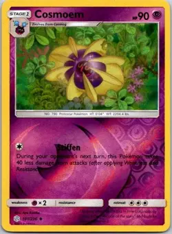 Cosmoem Uncommon SM - Cosmic Eclipse 101/236 LP Reverse Holo Pokemon Card - Image 1