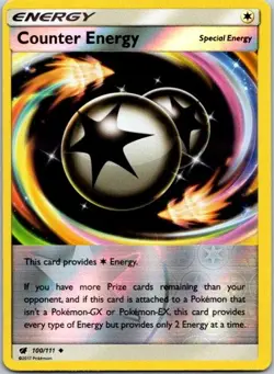 Counter Energy Uncommon SM - Crimson Invasion 100/111 LP Reverse Holo Pokemon Ca - Image 1
