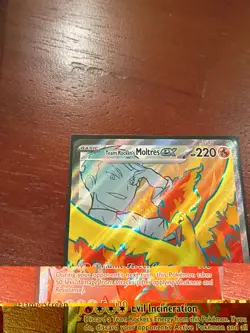 Team Rocket's Moltres EX 208/182 Full Art Ultra Rare Pokemon Destined Rivals NM - Image 2