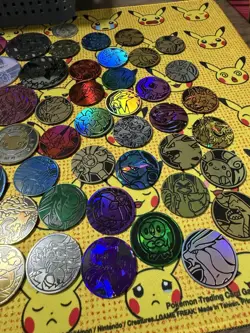 Assorted Pokemon TCG Coin Lot 250 Count - Charizard, Pikachu, Mewtwo, Rayquaza - Image 2