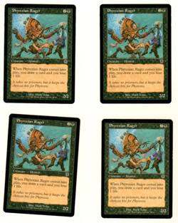 Set Of 4 Phyrexian Rager #49/143 Apocalypse Magic the Gathering MTG Card - Image 3