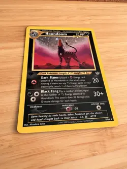 Houndoom 8/64 Pokemon 1st Edition Neo Revelation Holo Rare - MP - Image 2