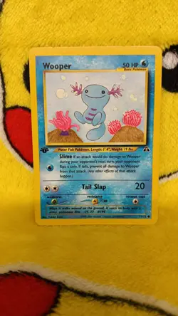 Vintage Pokemon 2001 Neo Discovery 1st Edition Wooper NM - Image 1