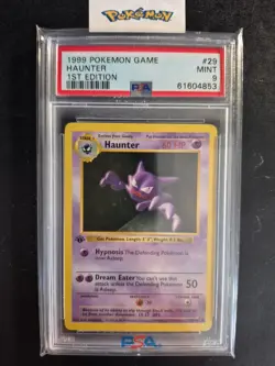 First Edition 1999 Pokemon Base Set 29/102 Haunter PSA Mint 9 - Image 1