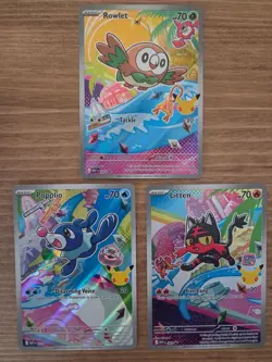 Pokemon First Partner Collection Series 1 - Gen 7: Rowlet, Litten, Popplio - NM - Image 1