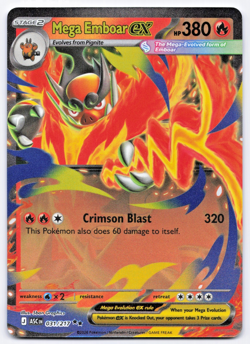 Pokemon TCG Mega Emboar ex 031/217 Ascended Heroes Playset NM - Image 1