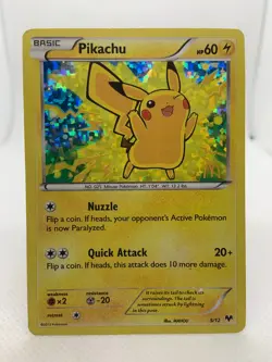 Pikachu 5/12 Holographic Rare Mcdonalds Pokemon 2013 - Image 1