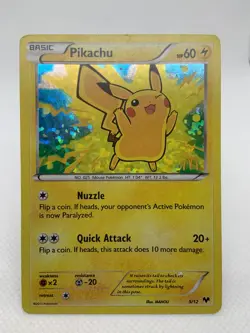 Pikachu 5/12 Holographic Rare Mcdonalds Pokemon 2013 - Image 2