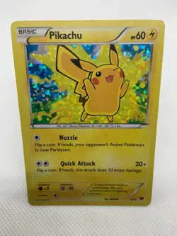 Pikachu 5/12 Holographic Rare Mcdonalds Pokemon 2013 - Image 4