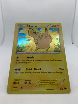 Pikachu 5/12 Holographic Rare Mcdonalds Pokemon 2013 - Image 5