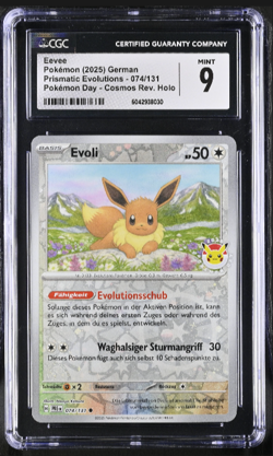 CGC 9 Evoli 074/131 Pokemon Day Promo 2025 - Prismatic Evolutions - Image 1
