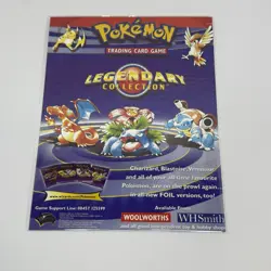 Pokemon TCG Legendary Collection 2002 Promo Ad Print Poster 11” x 8.5” WotC - Image 1