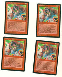 Set Of 4 Gorilla War Cry Alliances Magic the Gathering MTG Card - Image 3