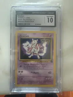 CGC 10 GEM MINT Mewtwo # 3 WB Movie WOTC Black Star PROMO Pokemon Card - Image 1