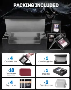 Stylish MTG Card Storage Box - Large Waterproof Case with Small Deck Organizers - Image 5