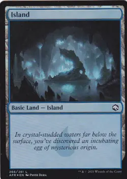 ADVENTURES IN THE FORGOTTEN REALMS..ISLAND..FOIL..MTG..NRMT NP..LAND..EN - Image 1