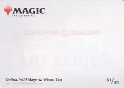 ADVENTURES IN THE FORGOTTEN REALMS..DELINA, WILD MAGE ..ART SERIES..MTG..NRMT NP - Image 2
