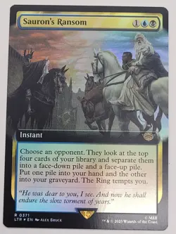 Sauron's Ransom (Extended Art) #371 Foil Lord of the Rings LTR Magic MTG - Image 1