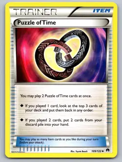 Puzzle of Time 109/122 BREAKpoint Pokemon Lightly Played - Image 1