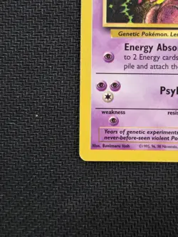 Mewtwo 14 Black Star Movie Promo Vintage Rare Pokemon HP - Image 4