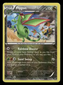 Flygon 76/111 MP Rare Reverse Holo Furious Fists 2014 Pokemon TCG - Image 1