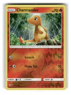 Charmander 18/147 Common Burning Shadows Pokemon Reverse Holo Lightly Played - Image 1