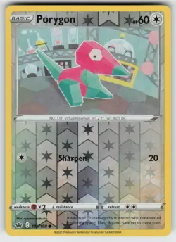 Porygon 116/198 Common Chilling Reign Pokemon Reverse Holo Near Mint - Image 1