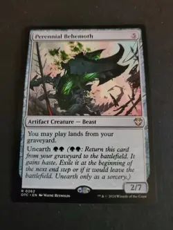 Perennial Behemoth 0262 Regular Rare Outlaws of Thunder Junction MTG NM - Image 1