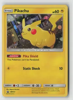 Pikachu - SM157 Holo Promo Sun & Moon Promo Pokemon Lightly Played - Image 1
