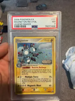 Pokemon PSA 7 NM Magneton 22/92 stamped Legend Maker Reverse Holo - Image 1