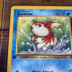 1st Edition Goldeen 53/64 Jungle Common Pokemon TCG Vintage WOTC 1999 MP - Image 2