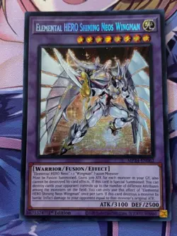 YuGiOh Elemental HERO Shining Neos Wingman MP24-EN062 1st Prismatic Secret Rare - Image 1