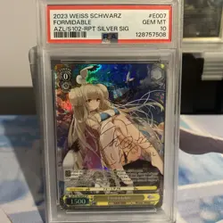 Weiss Schwarz Azur Lane Formidable Signed Silver Stamp PSA 10 ENGLISH - Image 1