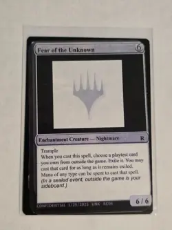 Fear of the Unknown - Playtest Card from MagicCon Chicago 2025 Unknown Event - Image 1