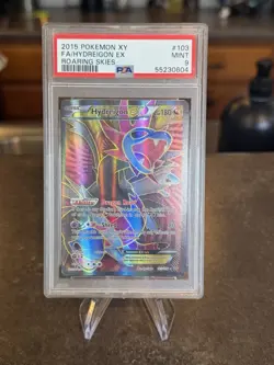 PSA 9 Hydreigon EX 103/108 XY Roaring Skies 2015 Pokemon Card Full Art Holo Foil - Image 1