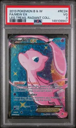PSA 3 Mew EX RC24 2013 Legendary Treasures Radiant Collection Pokemon Card - Image 1