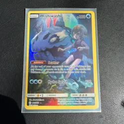 Pokemon TCG Wishiwashi Holo Secret Rare Card Sun & Moon Cosmic Eclipse 240/236 - Image 1
