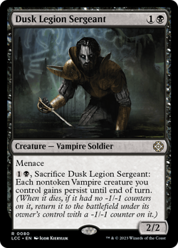 Dusk Legion Sergeant #80 | NM | The Lost Caverns of Ixalan Commander Magic MTG - Image 1