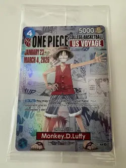 Bandai Namco Monkey.D.Luffy P-055 One Piece CCG US Voyage Promo Holo Card - Image 1