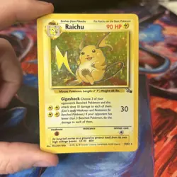 Pokemon TCG Raichu Fossil Holo Rare Card 14/62 Unlimited - Image 1