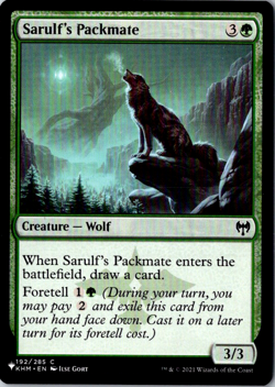 Sarulf's Packmate C The List Reprints 192/285 - Image 1
