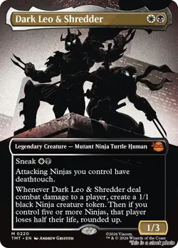 Dark Leo & Shredder (Borderless) MTG Teenage Mutant Ninja Turtles Mythic NM P... - Image 1