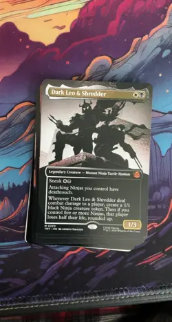 Dark Leo & Shredder (Borderless) MTG Teenage Mutant Ninja Turtles Mythic NM P... - Image 2