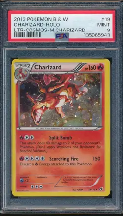 2013 Pokemon Black & White 19 Charizard Holo Legendary Treasures Cosmos PSA 9 - Image 1
