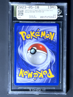 BGS PRISTINE 10 2000 Pokemon (WOTC) Promo Black Star Zapdos #23 Aoki Error - Image 2